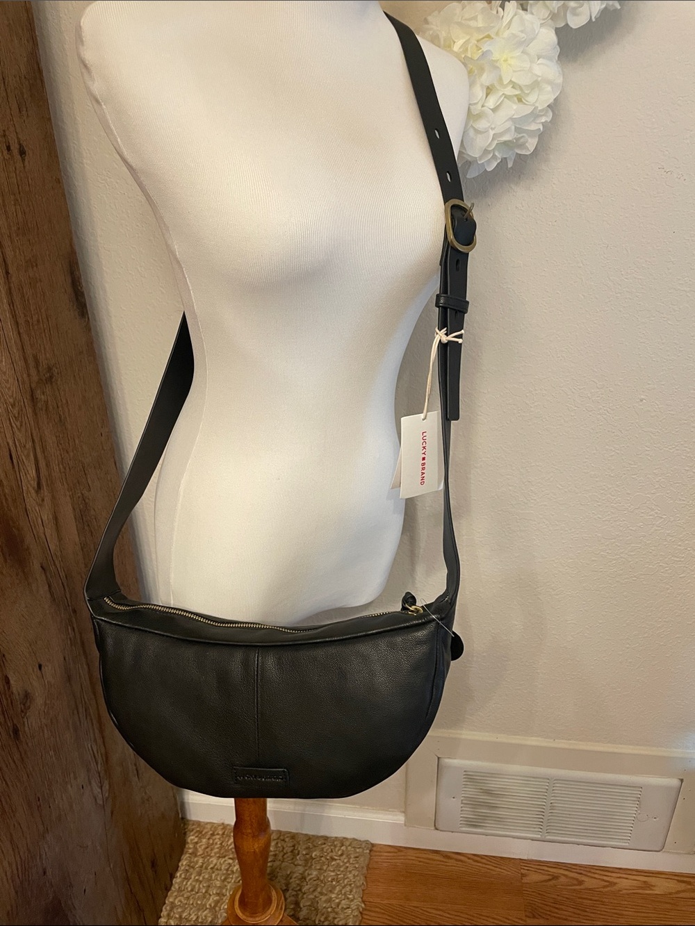 Lucky Brand Black Leather Crossbody Bag